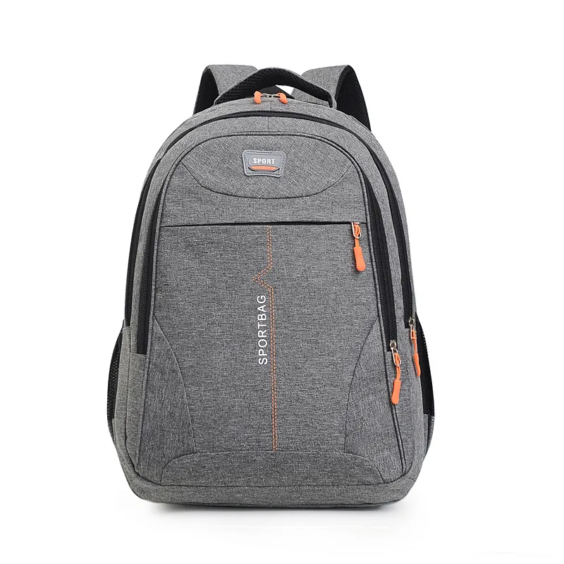 Men's And Women's Fashionable Large Capacity Simple Double Shoulder Travel School Bag Grey - Shop at LoveMi
