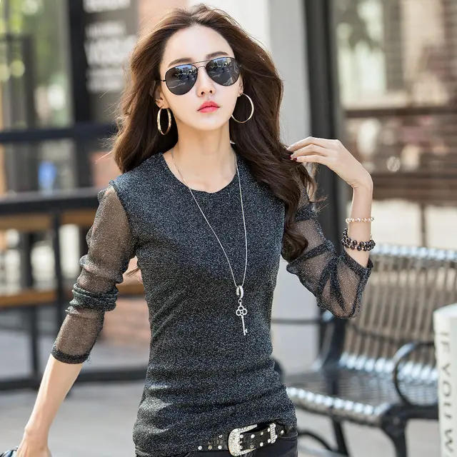 Women's Nylon Shirt Slim Fit Black - Shop at LoveMi