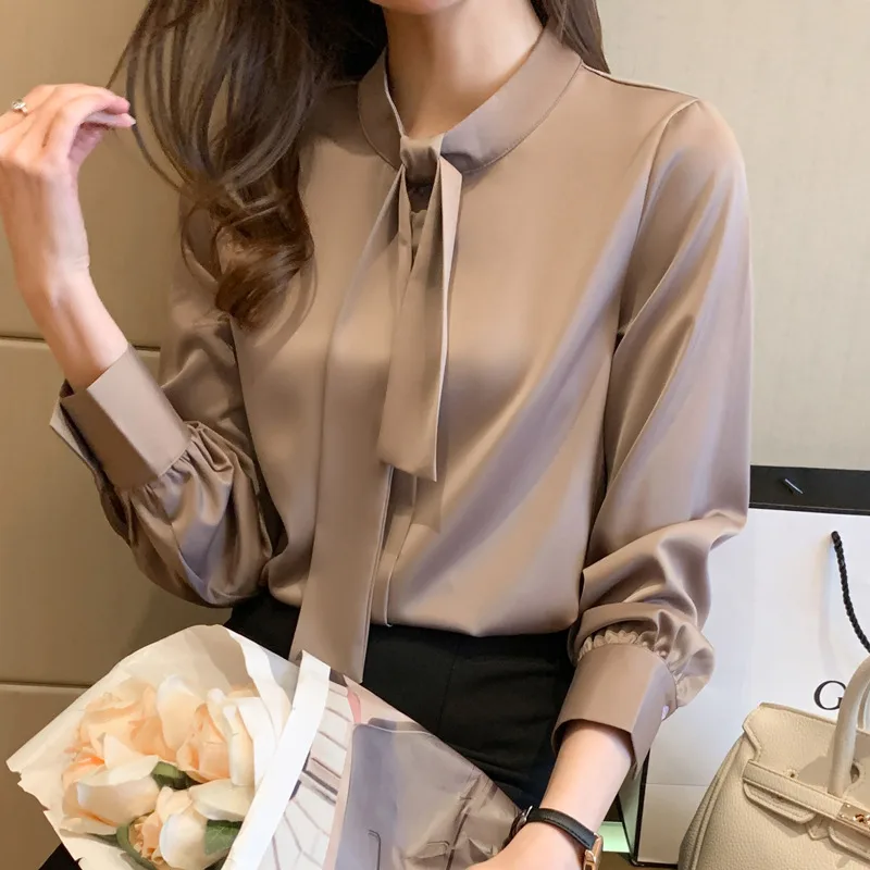 Fashion Ribbon Top Temperament Solid Color Coffee - Shop at LoveMi