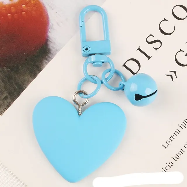 Bell Love Key Ring Pendant Colorful Resin Accessories Hanging Ornaments Blue - Shop at LoveMi