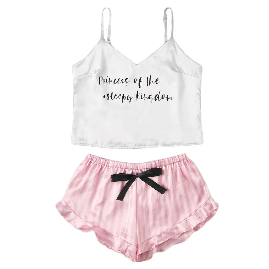 V-neck Printed Bra Shoulder Straps - Pink And White