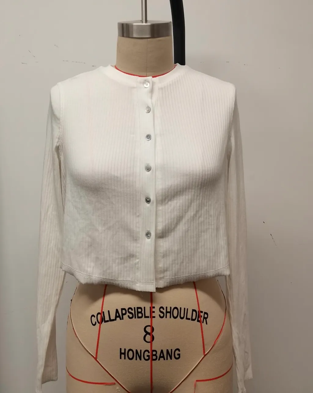 Women's Knit Button Thin Sweater - White