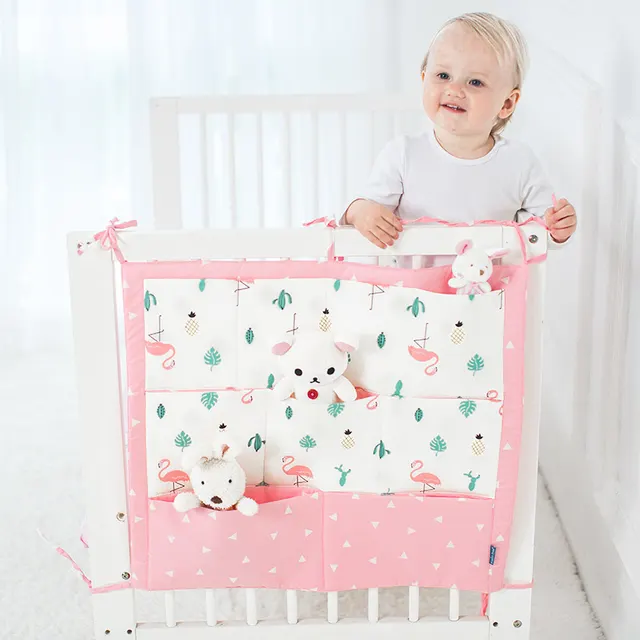 Anti collision Bed Girth Soft Bag Cloth Bed Girth Pink Storage Bag - Shop at LoveMi