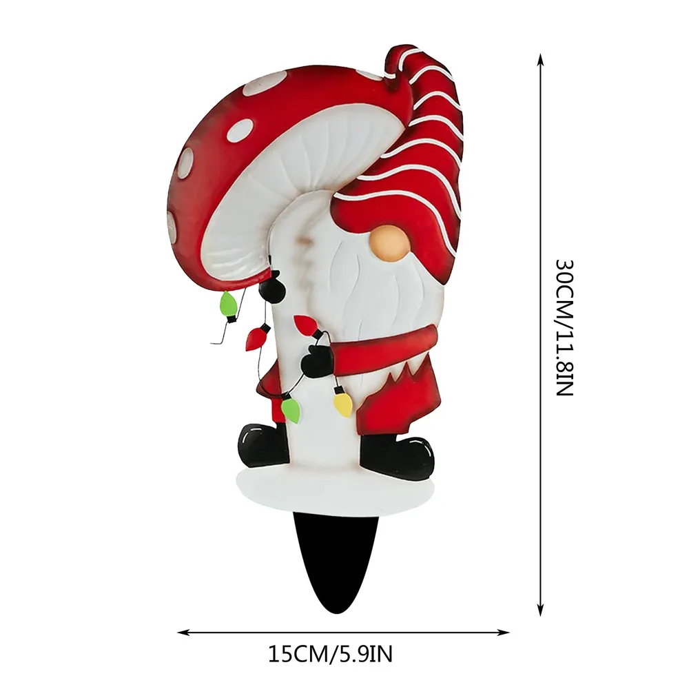 Gifting Series Gnome Metal Insert New Dwarf Santa Claus Courtyard Plugin Christmas Decor
