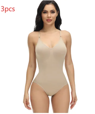 Abdominal Lifting Hip Shaping Underwear - 3Pcs Skin Colour