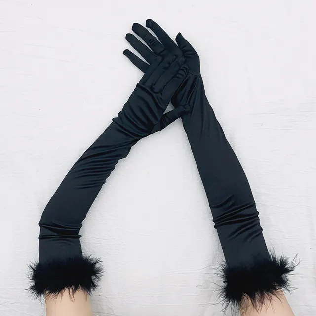 Women's Fashionable Simple Solid Colour Gloves Black - Shop at LoveMi