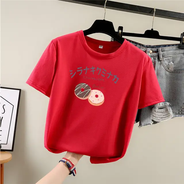 Student Casual Printed Top Round Neck Red - Shop at LoveMi