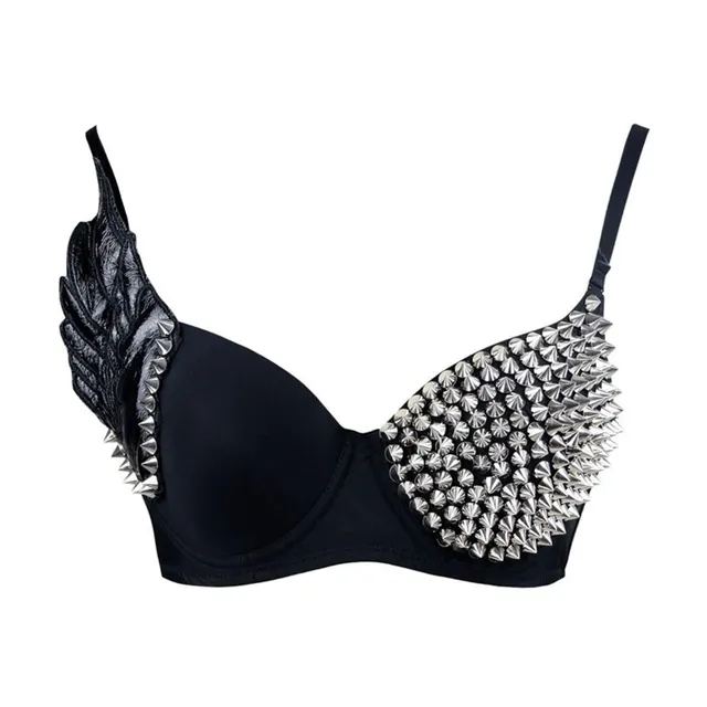 Occidental Punk Rivet Bra Nightclub Stage Black - Shop at LoveMi