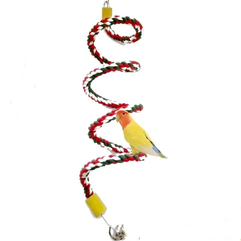 Parrot Bird With Toy Supplies Swing Ring Aerial Ladder Climbing Ladder Climbing Rope - Shop at LoveMi