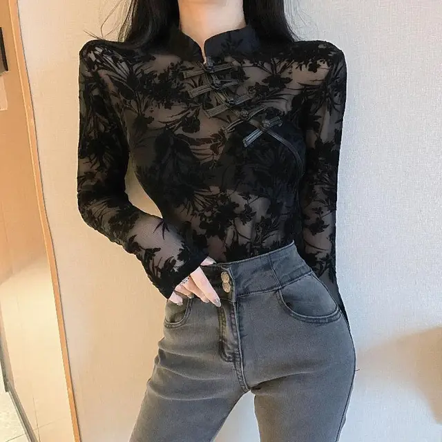 Retro Sexy Lace Top Women Black - Shop at LoveMi