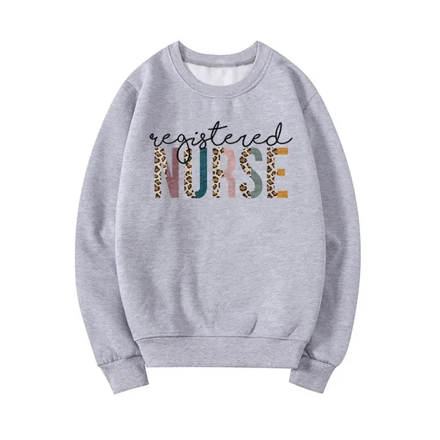 Printed Hoodie Loose Casual Men's And Women's Korean Version Of Loose Crewneck Top Grey - Shop at LoveMi
