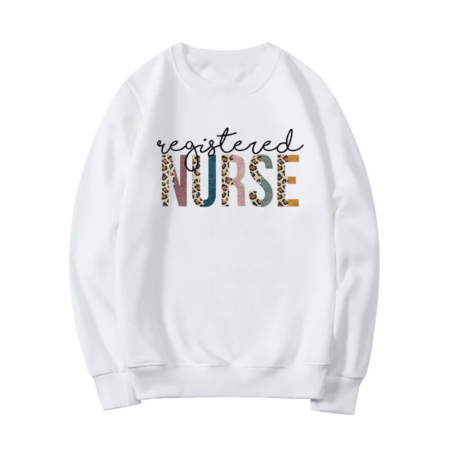 Printed Hoodie Loose Casual Men's And Women's Korean Version Of Loose Crewneck Top White - Shop at LoveMi