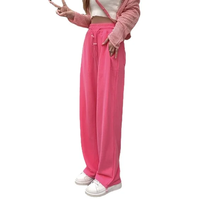 Autumn New Leg Pants Casual Fashion Women's Rose Pink - Shop at LoveMi