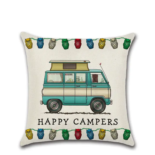 New Cartoon Camper RV Dining Car Series Linen Pillow Case Campervan119 - Shop at LoveMi