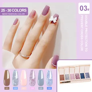 Cream Nail Polish Eye Shadow Bag - 6Color3