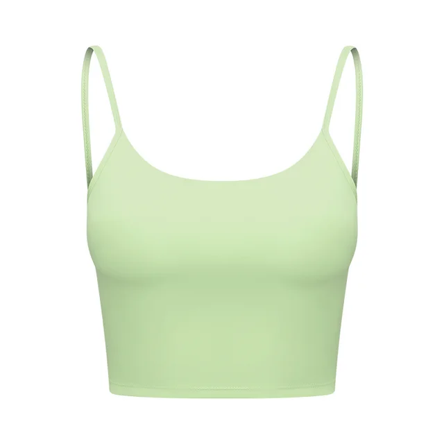 U Shaped Fitness Fashion Yoga Vest Green - Shop at LoveMi