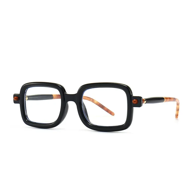 Men's And Women's Fashion Vintage Literary Sunglasses Black Leopard White - Shop at LoveMi