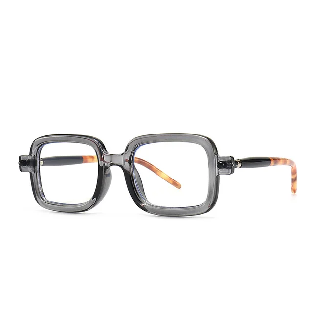 Men's And Women's Fashion Vintage Literary Sunglasses Grey Leopard White - Shop at LoveMi
