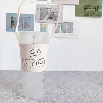 Canvas Eco friendly Tote Universal Cup Set - Shop at LoveMi