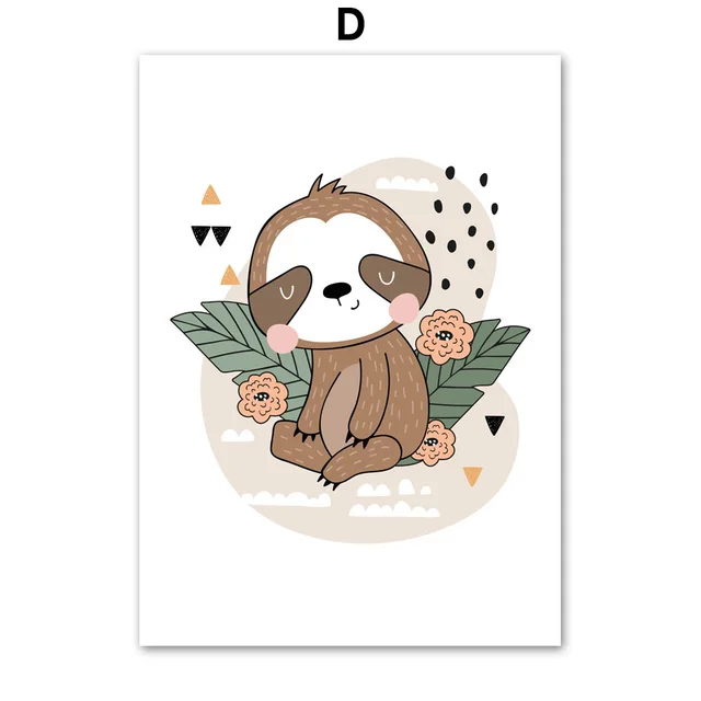 Cute Animal Print Scandinavian Posters And Prints For Room Decoration - Shop at LoveMi