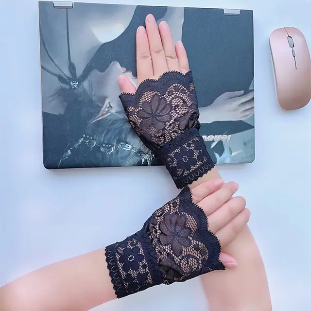 Women's Versatile Lace Cut out Cuffs Black No.2 Cuffs - Shop at LoveMi