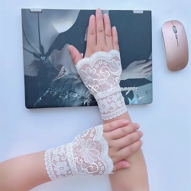 Women's Versatile Lace Cut out Cuffs White No.2 Cuffs - Shop at LoveMi