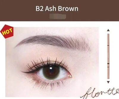 Women's Permanent Non discoloring Double headed Extremely Thin Eyebrow Pencil B2 - Shop at LoveMi