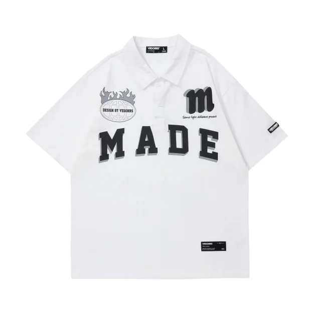 Vintage Loose Men's Half Sleeve T shirt White - Shop at LoveMi