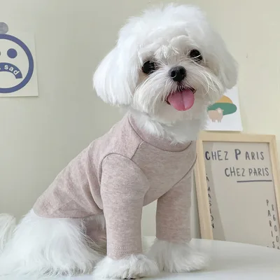 Pet High neck Slim Bottom Shirt Light Khaki - Shop at LoveMi