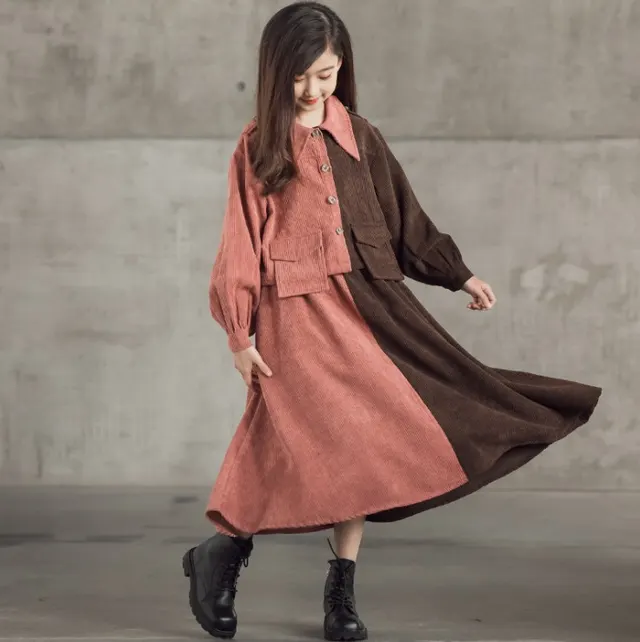 Fashion Dress Two Piece Parent Child Trend Coffee Pink - Shop at LoveMi