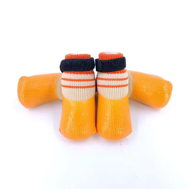 Dog Socks Soft Soled Shoes Scratch Proof And Waterproof Footwear Sport Orange - Shop at LoveMi