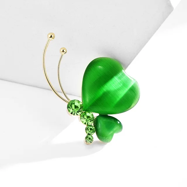 Women's Opal Four leaf Clover Luxury Brooch Green - Shop at LoveMi