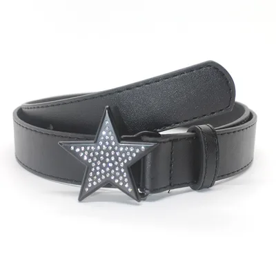 Women's Vintage Fashion Jeans Star Belt Black - Shop at LoveMi