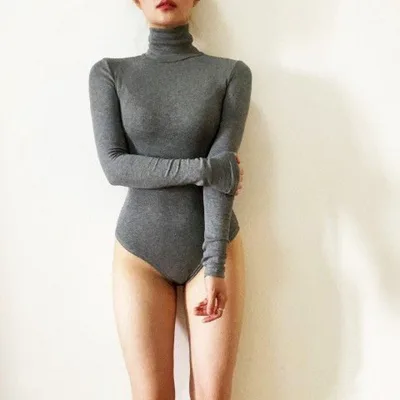 Women's Warm Tights Long sleeved Bodysuit Grey - Shop at LoveMi