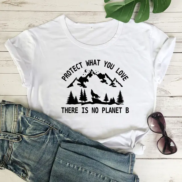 T Shirt Fashion Female Pattern Vegetarian Ecology White - Shop at LoveMi