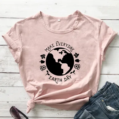 T Shirt Fashion Female Pattern Vegetarian Ecology Peach 2Xl - Shop at LoveMi