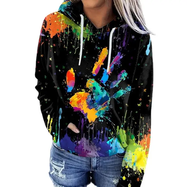 Men's And Women's Sweater With Graffiti Pattern In Spring And Autumn Element1 - Shop at LoveMi