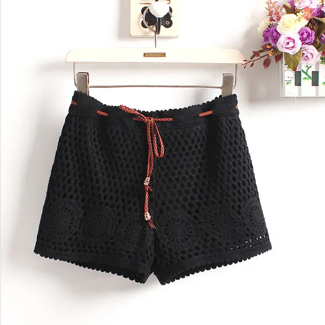Outwardly Wear Hollow Three piece Pants In Spring And Summer Black - Shop at LoveMi