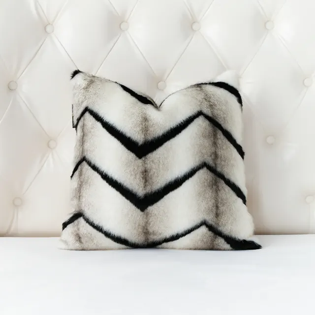 Zebra Tiger Pattern Imitation Fur Short Plush Sofa Cushion Pillow Double Sided Pillowcase - Shop at LoveMi
