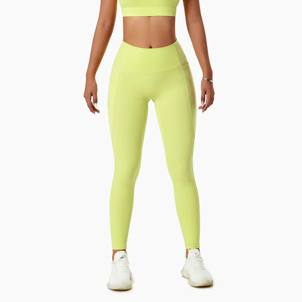 Lulu Nude Yoga Shockproof Back Sports Bra Green Pants - Shop at LoveMi