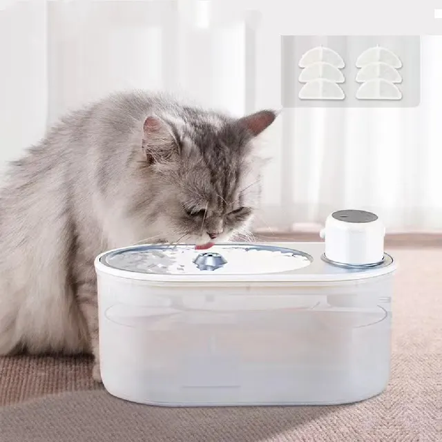 Unplugged Dog And Cat Water Dispenser Automatic Circulation Pet Water Stainless Steel And12Pcs Filte - Shop at LoveMi