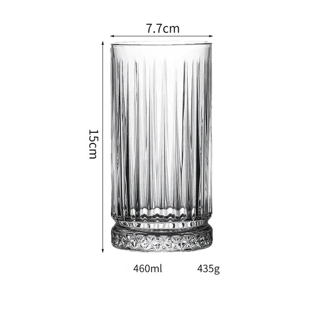 Striped Whisky Crystal Glass Cup L - Shop at LoveMi