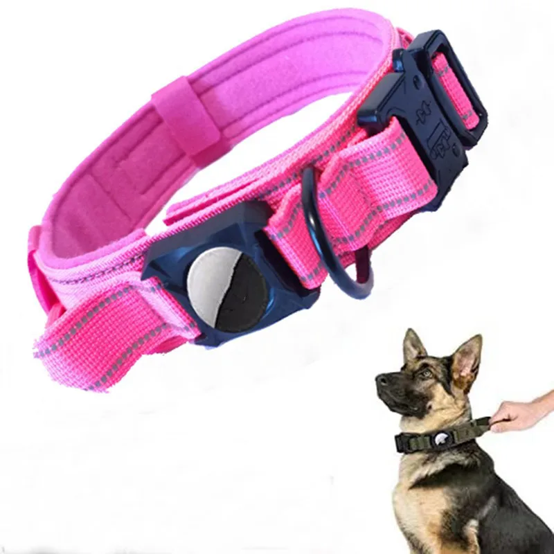 AirTag Positioner Protective Dog Item - Pink