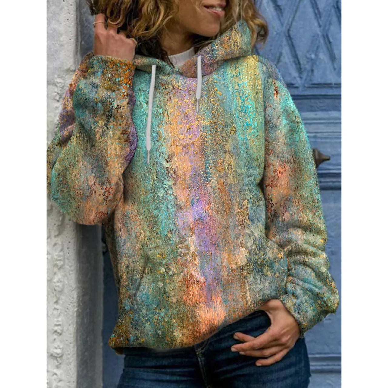 3D Sweatshirt Digital Printing Ladies Top - 2Color