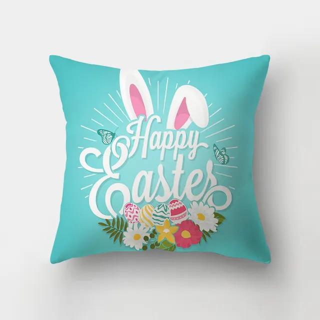 Nordic Minimalist Easter Rabbit Peach Skin Fabric Pillow Cushion Cover Style 3 - Shop at LoveMi