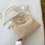 Bucket Girl Simple Handbag Seaside Beach - Beige