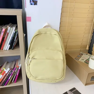 Backpack Women's College Style Large Capacity Yellow - Shop at LoveMi