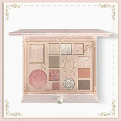 Embossed Eyeshadow Highlighter Blush All in one Makeup Plate Rose Lava - Shop at LoveMi