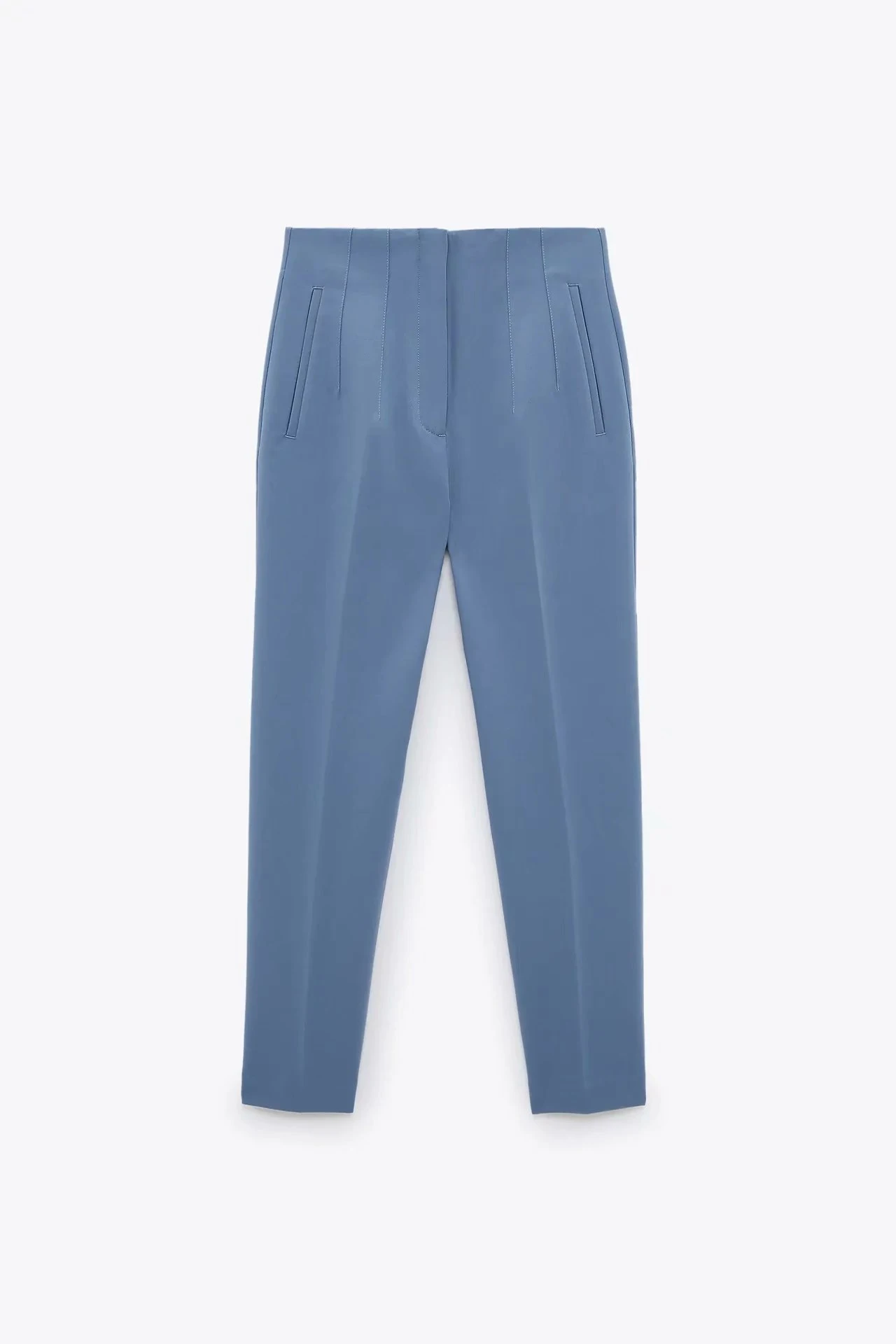 Street Fashion All-match High Waist Slim Casual Pants - Soot Blue