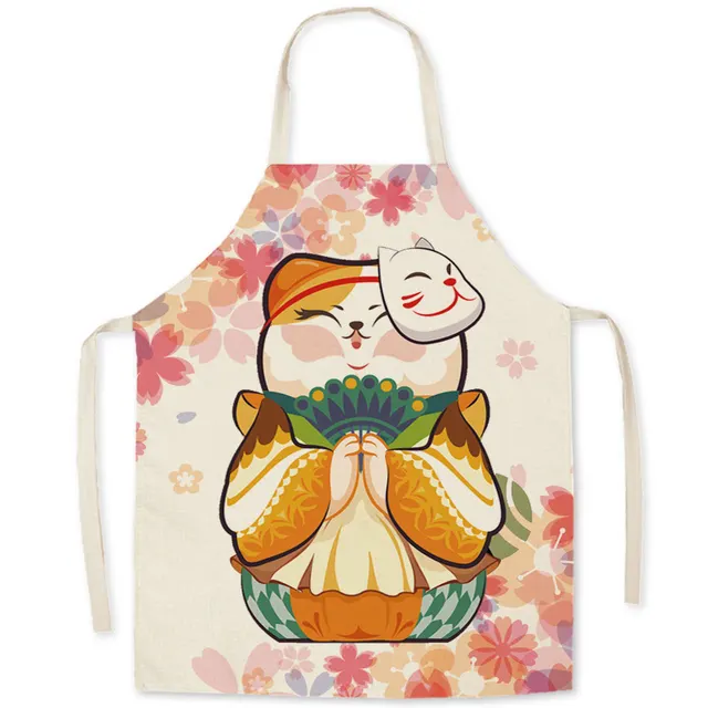 Mountain Japanese Ukiyo painted Linen Apron W88803 - Shop at LoveMi